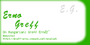 erno greff business card